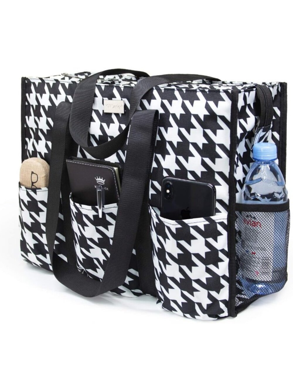 Water-Resistant Utility Tote Bag with 13 Pockets, Zipper Closure & Thick Support - Picture 1 of 6